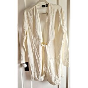 NWT CHICO'S travelers ivory tie front duster heavyweight open cardigan Sz‎ 2